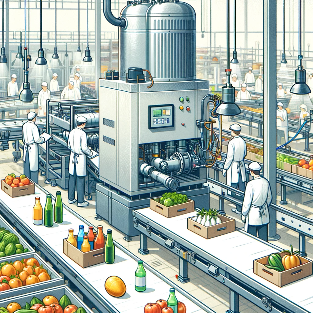 El compresor sin aceite es una parte importante del proceso de preparaci&oacute;n de alimentos.