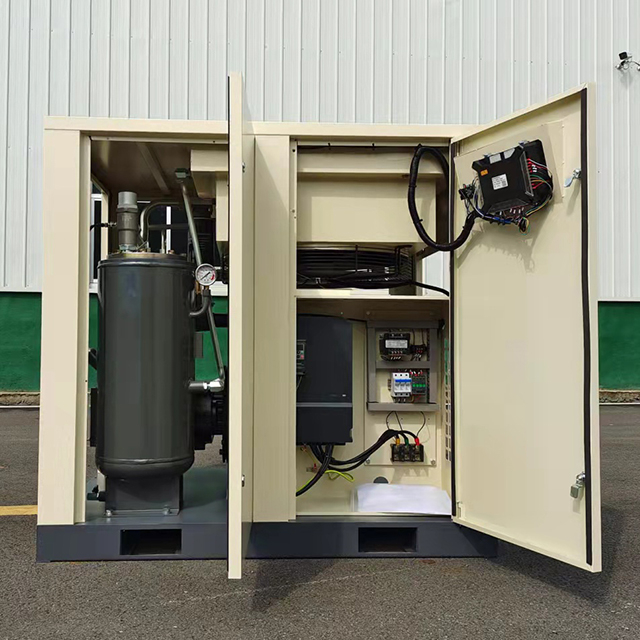 30HP 22KW 380V 50HZ 3PH Motor de imán permanente Velocidad variable PM VSD Compresor de aire de tornillo 