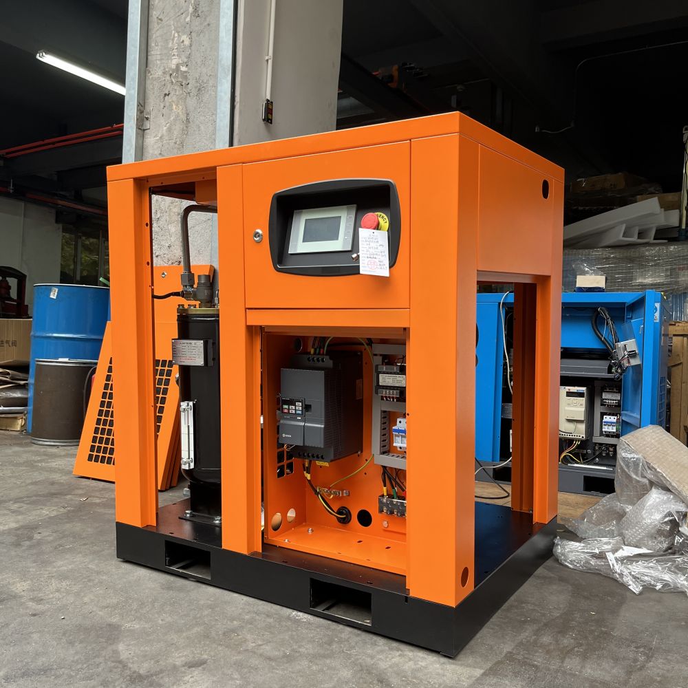 22KW 220V 415V 50HZ 60HZ 3PH Velocidad fija más velocidad variable Compresor de aire rotativo VFD de dos métodos 