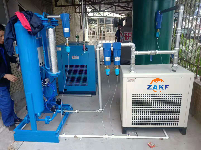 Intercambiador de calor de 90kw Compresor de tornillo integral Secador incorporado